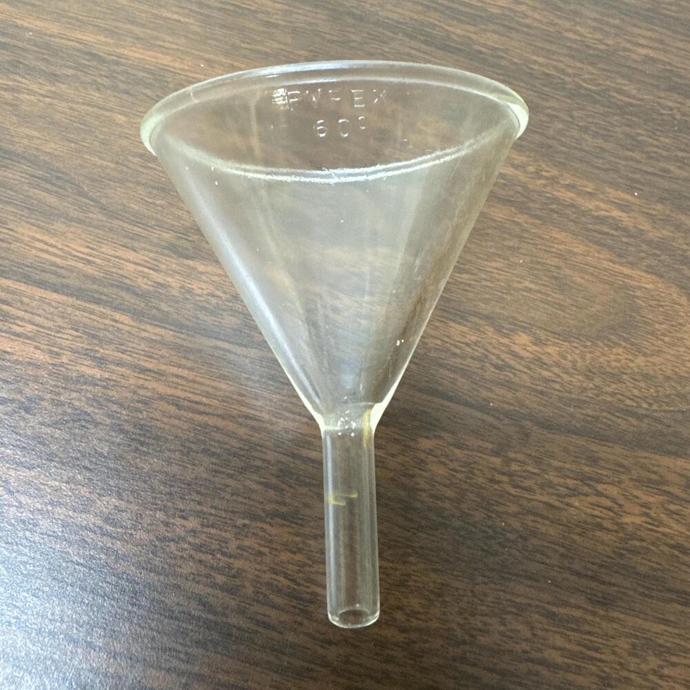 Vintage Pyrex 60 degree funnel used